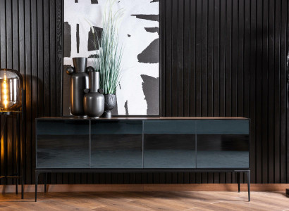 Chest of drawers in brown mirror doors Modern style with storage Chests of drawers Sideboard